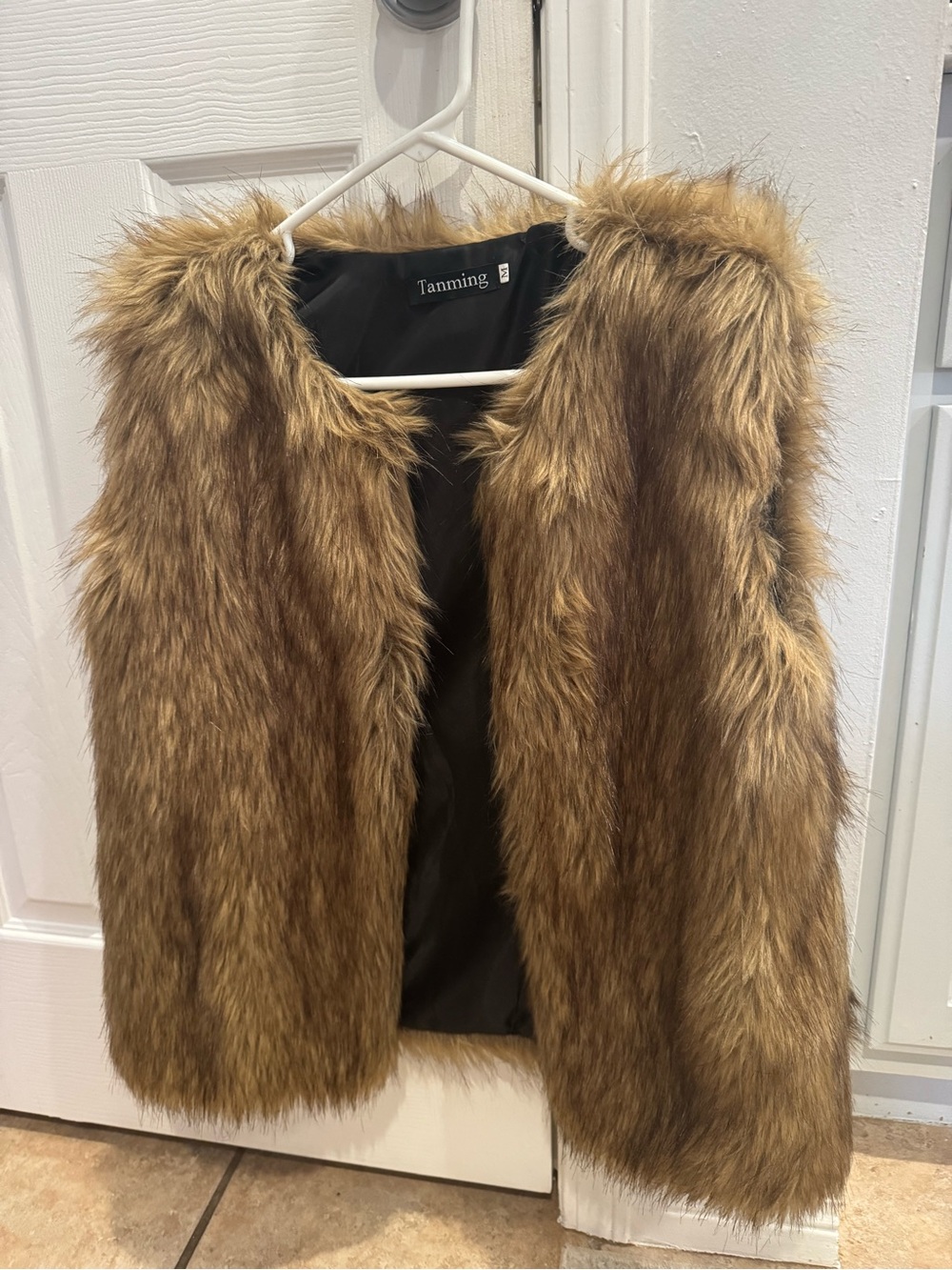 Faux Fur Vest - Brown